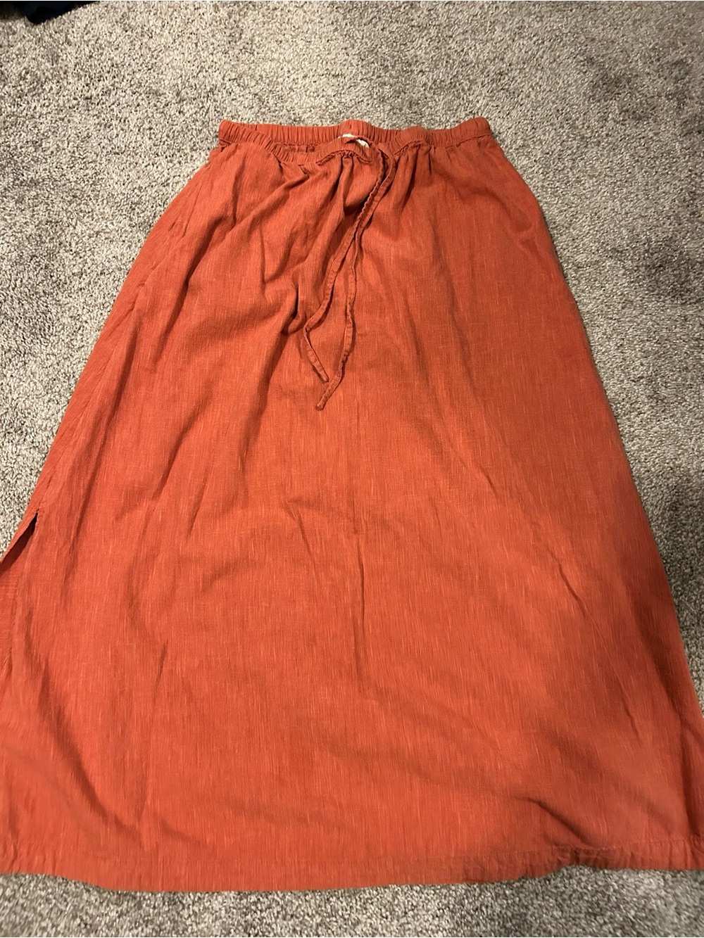 Universal Thread Rust Drawstring Midi Skirt - Picture 2 of 3
